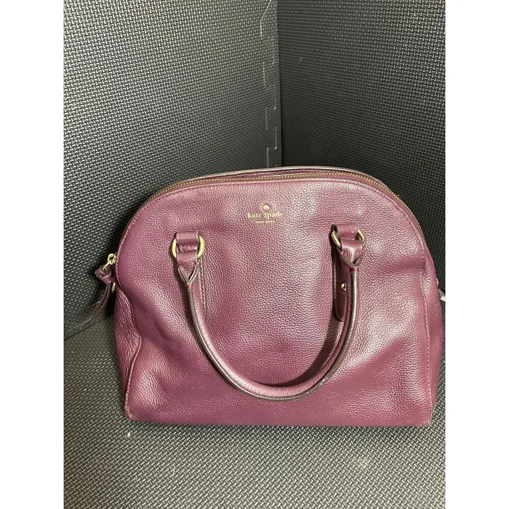 Kate Spade New York Brighton Park Small Felix Leather Wine‎ Purple Purse